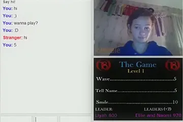 Cute brunette girl plays a sex game on omegle - porn video
