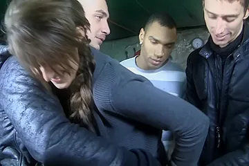 titted juvenile gal fuck hard in the throat in the parking - porn video