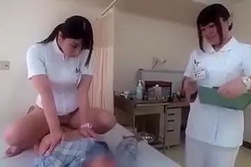 Japanese nurse gives extra care for the patient - porn video