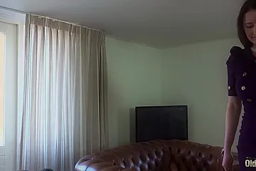 Grandpa Fucking Young teen with Beautiful Big Boobs Job (18+) - porn video