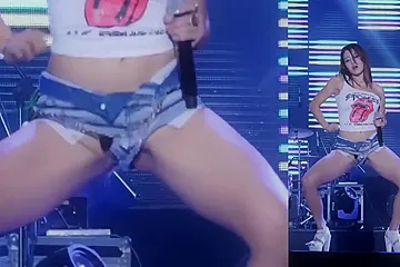 Korean kpop bambino wearing no panties (slow motion) - porn video