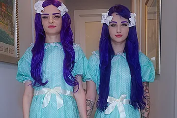 StepSiblings - Sad Stud Gets Spooked And Fucked By Fake twin Ghosts - porn video
