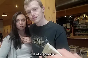 HUNT4K. Poor couple considers sex for money as a good solution - porn video