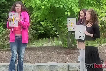 Strip High Card with Erica, Fern, and Anastasia - porn video