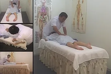Beautiful Japanese gets fingered in a spy cam (fake) massage video - porn video