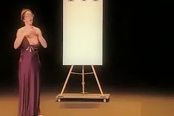 Comedian in a nightgown lets her nipple slip - porn video