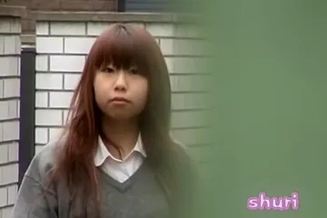 Small oriental schoolgirl gets spanked by some naughty sharking fella (18+) - porn video