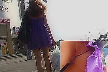 Violet summer costume upskirt (fake) movie - porn video