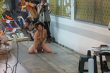 Public nudity as art performance - porn video