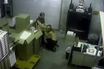 Warehouse BJ spycam (fake) - porn video