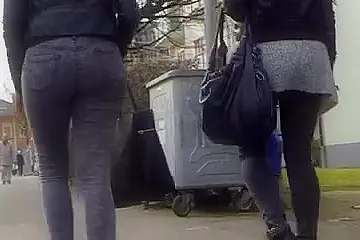 Candid - Young Babe Great Ass In Grey Tight Jeans (18+) - porn video