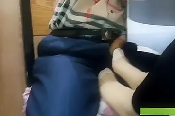 CHINESE FEMDOM 女王饭店给丝袜足交，别人正在吃饭 footjob - porn video