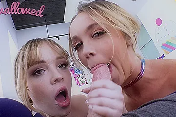 SWALLOWED Throat fucking fun with Nikole and Aliya - porn video