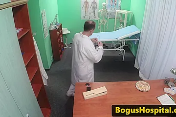 Euro nurse pussyfucked by doctor in office - porn video