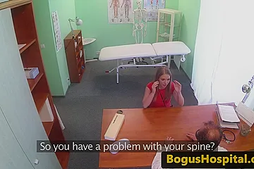 Smalltitted patient jerking off doctor - porn video