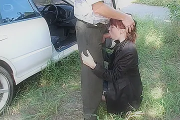 Redhead fucked in the face aperture on the side - porn video