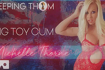 Michelle Thone - Big Toy Cum; Huge Tits Milf In Red Lingerie Solo - porn video