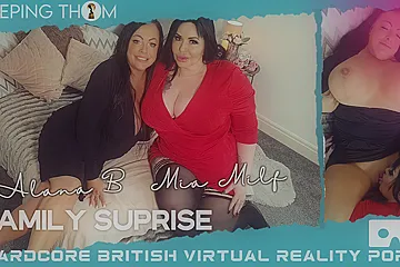 Mia Milf - F*mily Suprise; Huge Tits British Bbw Lesbian - porn video