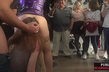 Pathetic babe coerced to group public rimjob n deepthroating - porn video