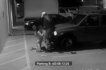 Slut blows security guard to get out of fine - porn video