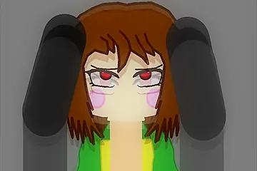 Cute Undertale Chara Impaling Her Cartoon Ass On A Big Dick - porn video