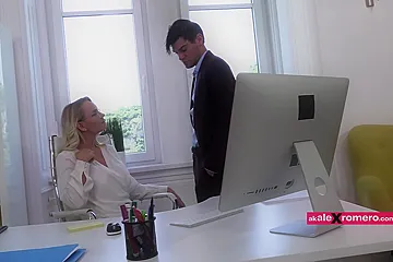 My Step fathers Busty Secretary - porn video