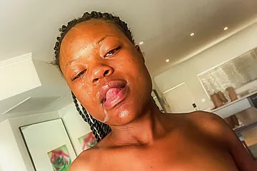 Ebony Facial Cumshot After Interracial Fake Casting Sex Tape - porn video