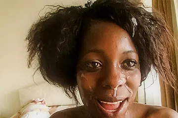 Real Black African Slut Nailed Tight Ass Gets Facial In Her Interracial Anal HArdcore Casting - porn video