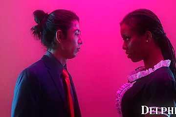Delphine Films And Kira Noir In Sexy Maid Knows How To Please Her Customers - porn video