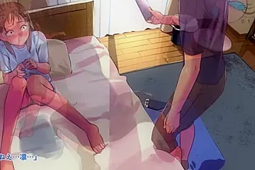 幼なじみの男子の部屋でオネショ見つかり写真を撮られて両手を拘束パイパンをクンニされ喉奥まで突き入れられて嵌められて中出しされています。 - porn video