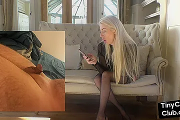 SPH amateur solo femdom British babe laughs at small cocks - porn video