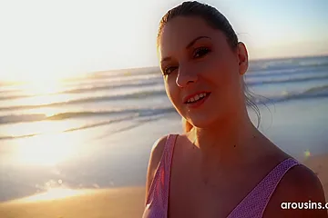 Have You Ever Been Blown On The Beach? Pov Jason Love At Arousins - Rebecca Volpetti - porn video
