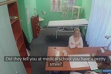 Lilith in Blonde with big tits wants to be a nurse - FakeHospital - porn video
