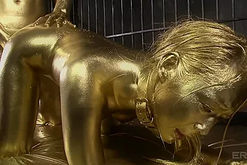Chained And Fuck In Gold - CosplayInJapan - porn video