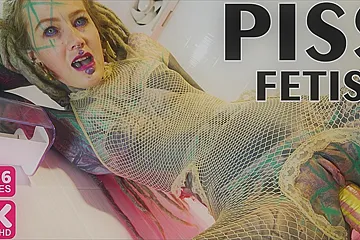 alternative TATTOO model solo PISS action - ANAL toy masturbation, pee fetish, dreads - PissVids - porn video
