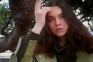 Young Brunette Is Taking An Unhurried Stroll With Allwhite 120mm Cigarette (18+) - porn video