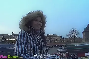 Blonde Girl after persuading goes shopping with a stranger - porn video