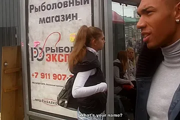 Blonde gets naked and has sex in public - porn video
