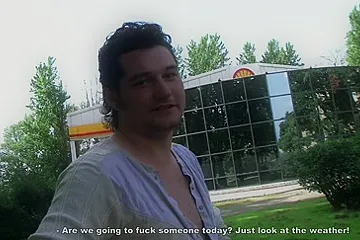slut sucks in the car in front of everyone - porn video