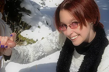 Helpless Brandi de Lafey Strokes A Lonely Snowman - PublicHandjobs - porn video