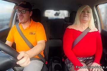 Fat Mature Fucks In Driving School Car (18+) - porn video