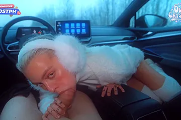 Slutty Sucks Stranger In Car - porn video