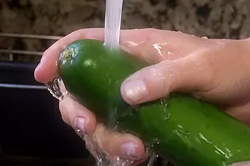 A Desperate Housewife Uses Cucumber And Carrot As A Substitute For A Big Hard Cock - Sarah Shevon - porn video