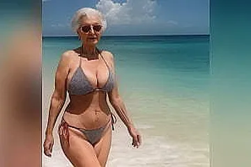 Ai Porn In Grannys Golden Goose Gets Goosed On Gal Beach, Talkin Dirty Like A Slurpin Siren - porn video