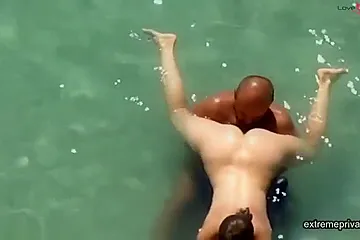 Horny Stepmom In The Sea And On The Beach - porn video