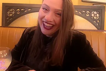 Screws Employee In Pub Crap-house Whilst Spouse Waits Outside And Gets A Surprise Load All Over Her Face - porn video