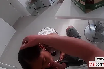 Stud Visits As A Pizza Delivery Boy And Fucks Thai Girl - porn video