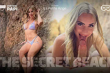 La Petite Ange And Virtual Papi In The Secret Beach - porn video