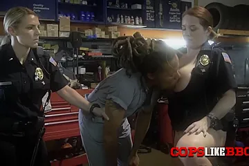 At The Garage Mechanic Love To Fuck Hard Two Police Officers That Are Horny As Fuck And Ready - porn video