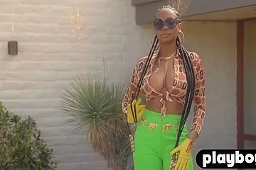 Ebony Big Tits Perfect Black Body Nyla During Posing Action - porn video